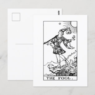 Rider Waite Tarot Major Arcana The Fool Postcard
