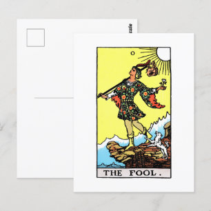 Rider Waite Tarot Major Arcana The Fool Postcard