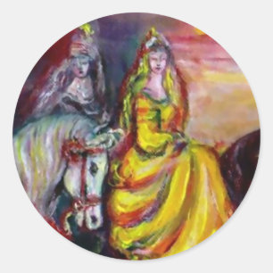 RIDERS  IN THE NIGHT detail Classic Round Sticker