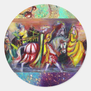 RIDERS  IN THE NIGHT detail Classic Round Sticker