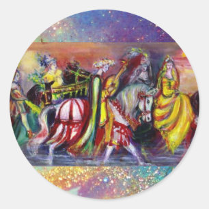 RIDERS IN THE NIGHT detail Classic Round Sticker