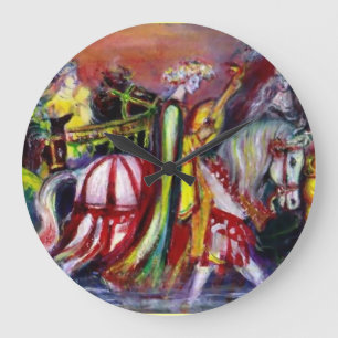 RIDERS IN THE NIGHT Fantasy Large Clock