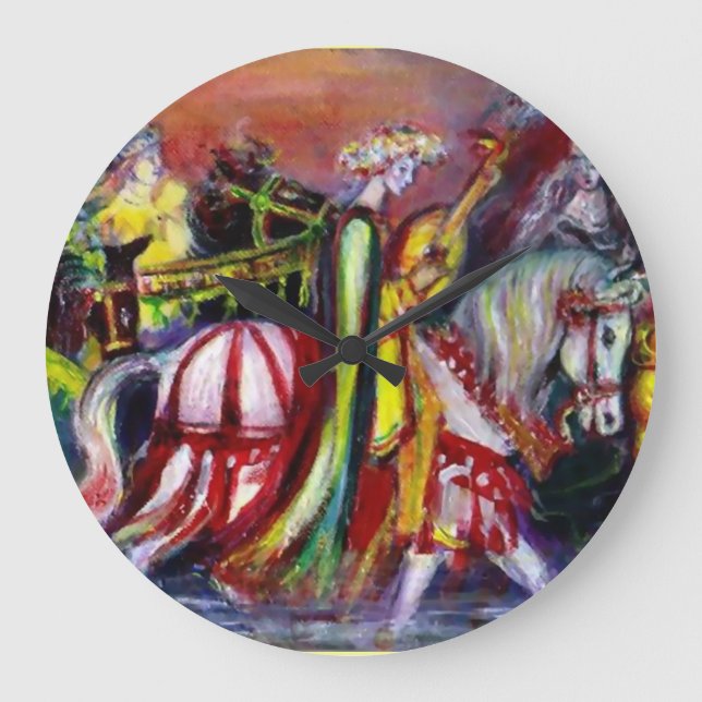 RIDERS IN THE NIGHT Fantasy Large Clock (Front)