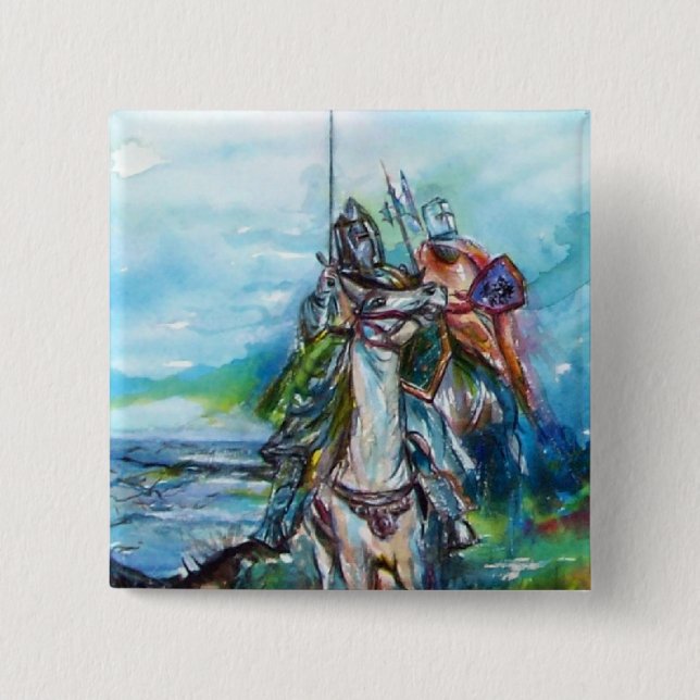 RIDERS IN THE STORM 2 INCH SQUARE BUTTON (Front)