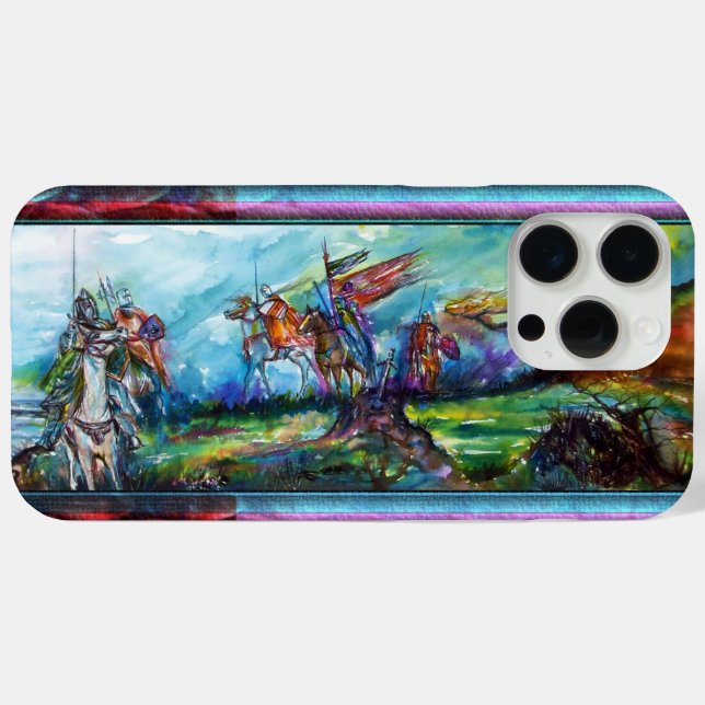 RIDERS IN THE STORM Medieval Knights Blue Case-Mate iPhone Case (Back (Horizontal))