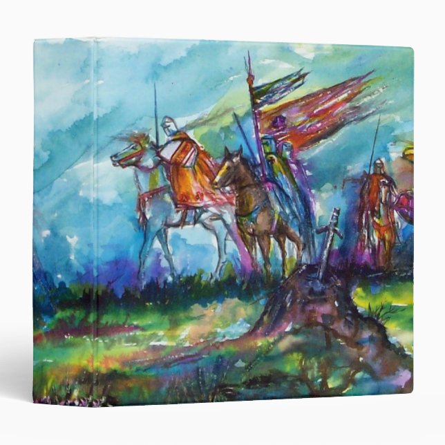 RIDERS IN THE STORM Medieval Knights Horseback Binder (Front/Spine)