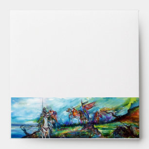RIDERS IN THE STORM Medieval Knights Horseback Envelopes