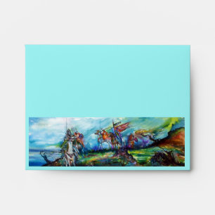 RIDERS IN THE STORM Medieval Knights Horseback Envelopes