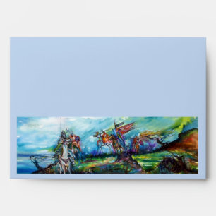 RIDERS IN THE STORM Medieval Knights Horseback Envelopes