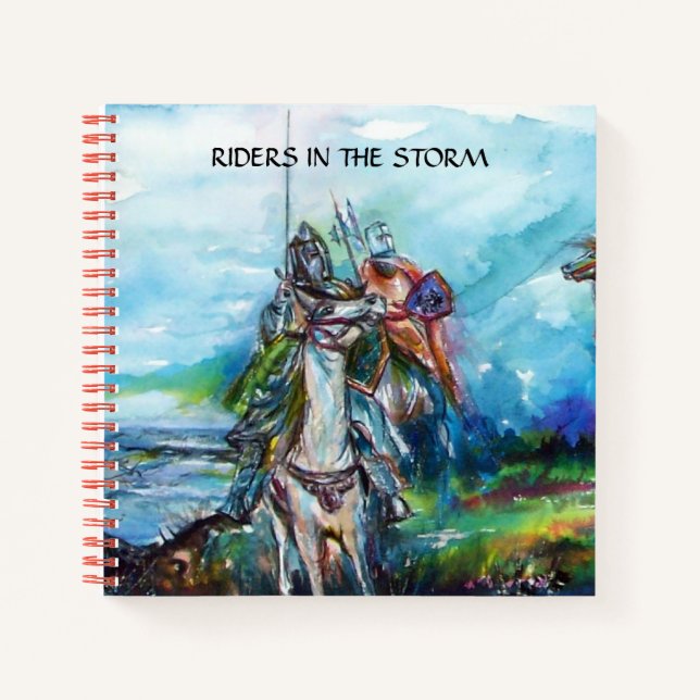 RIDERS IN THE STORM Medieval Knights Horseback Notebook (Front)