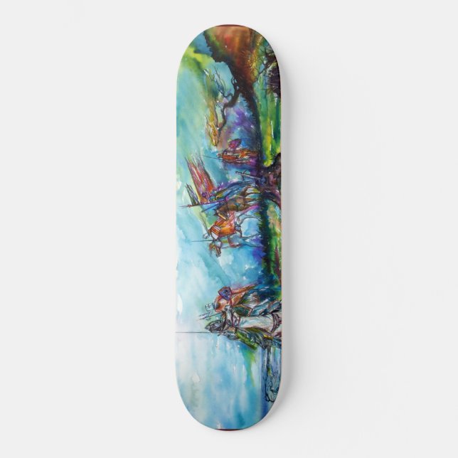 RIDERS IN THE STORM Medieval Knights Horseback Skateboard (Front)