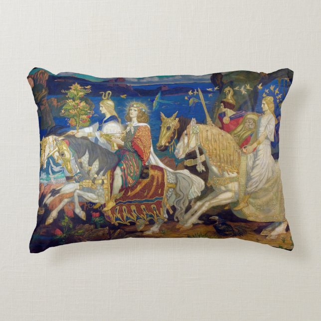 Riders of the Sidhe, c. 1911 by John Duncan Accent Pillow (Front)