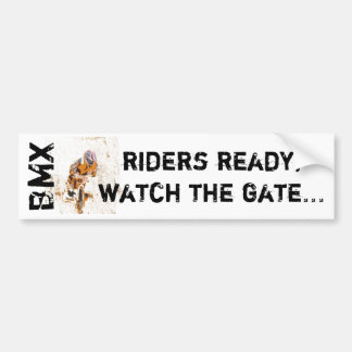 Riders ready, watch the gate... BMX sticker