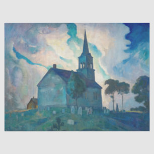 Ridge Church by Newell Convers Wyeth Tissue Paper