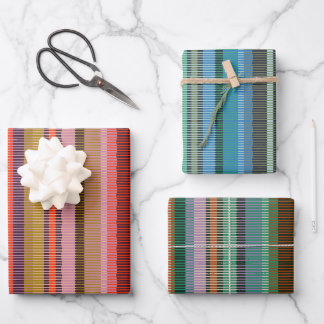 Ridged Stripe Assorted Colours Paper