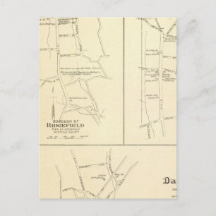 Ridgefield, Newton, Darien Postcard