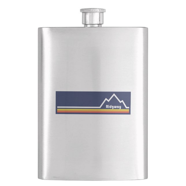 Ridgway, Colorado Hip Flask (Front)