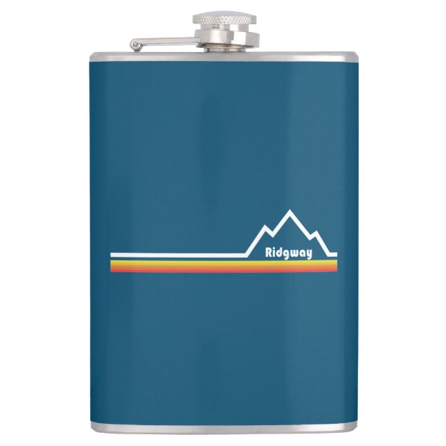 Ridgway, Colorado Hip Flask (Front)