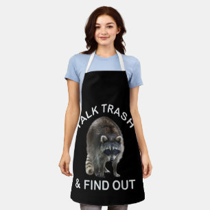 Ridiculous Raccoon & Raccoon Clothes Talk Trash an Apron