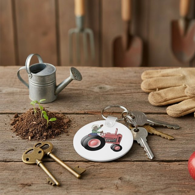 Riding A Tractor Keychain (Creator Uploaded)