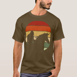 Riding A Unicorn Retro Vintage Sunset T-Shirt