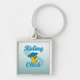 Riding Chick #3 Keychain