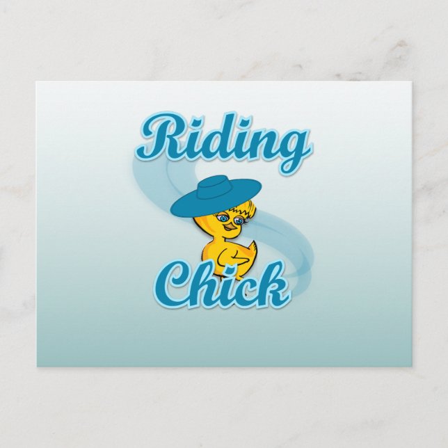 Riding Chick #3 Postcard (Front)