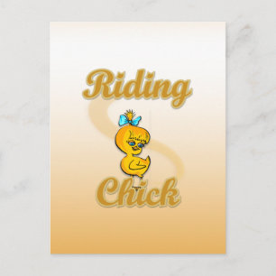 Riding Chick Postcard
