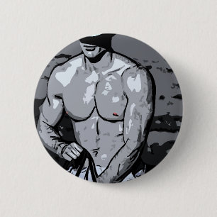 Riding Cowboy 2 Inch Round Button