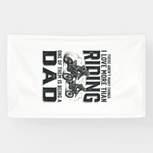 Riding Dad Vintage Engraving Motocross Quote Desig Banner