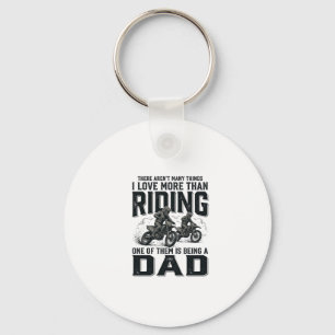 Riding Dad Vintage Engraving Motocross Quote Desig Keychain