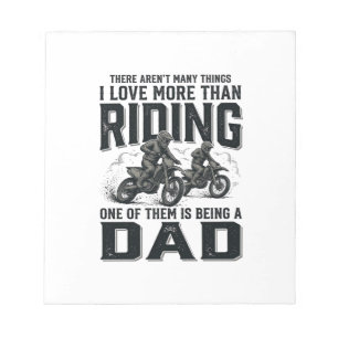 Riding Dad Vintage Engraving Motocross Quote Desig Notepad