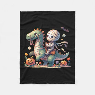 Riding Dragon Halloween Pumpkin Theme Kids Boys Me Fleece Blanket
