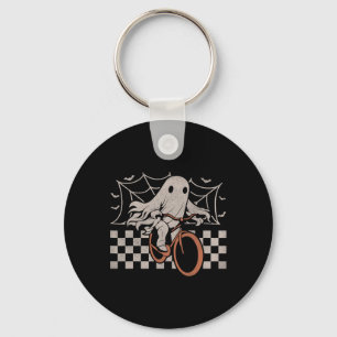 Riding Ghost Bicycle Halloween Costume Ghoul Biker Keychain