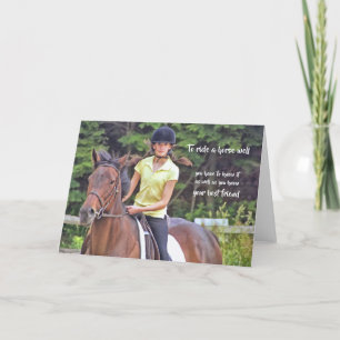 RIDING GRACE Greeting Card