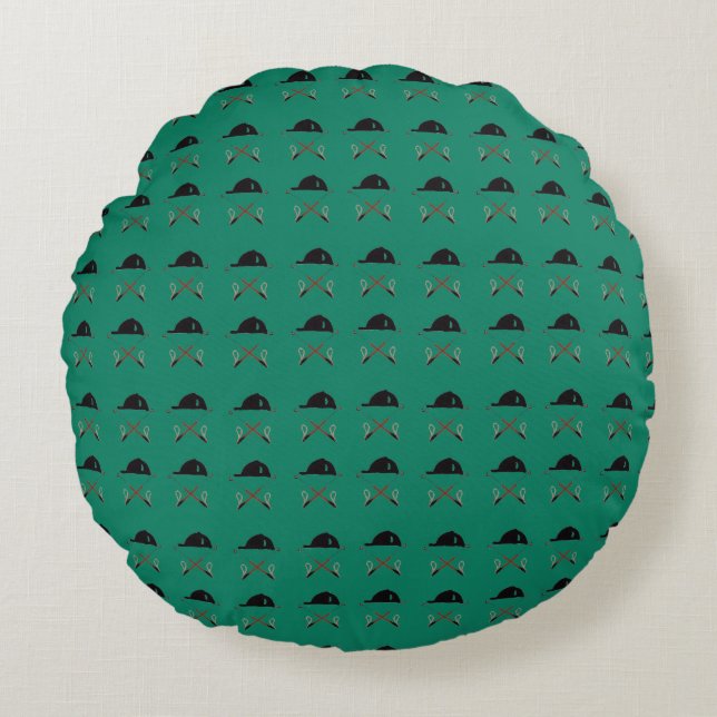 Riding helmet and crops Throw Pillow (Front)