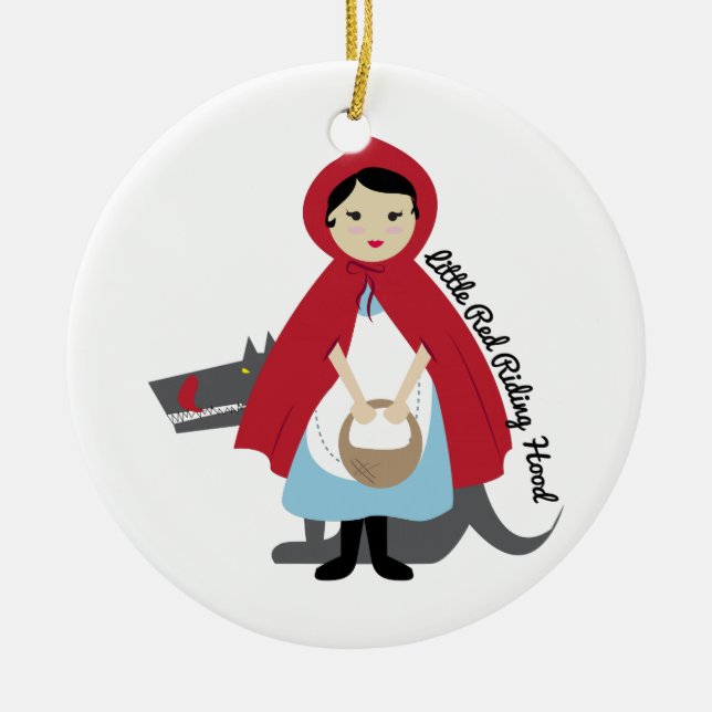 Riding Hood Ceramic Ornament (Front)