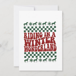 Riding in a Winter Wonderland Ugly Christmas Thank You Card