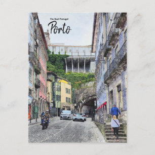Riding in Porto- Portugal Postcard