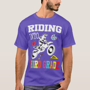 Riding Into 3rd Grade Bike Biker Back To School Bo T-Shirt