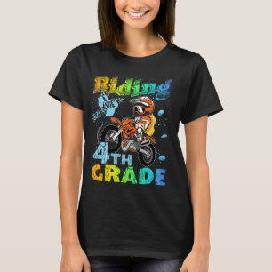 Riding Into 4th Grade Dirt Bike Backpack For Boys  T-Shirt