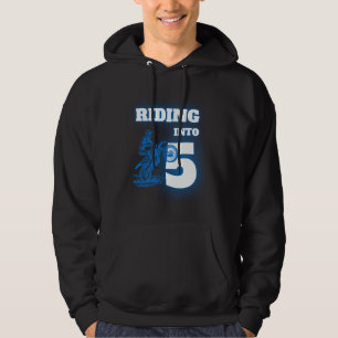 Riding Into 5 Year Old 5th Dirt Bike Birthday Part Hoodie