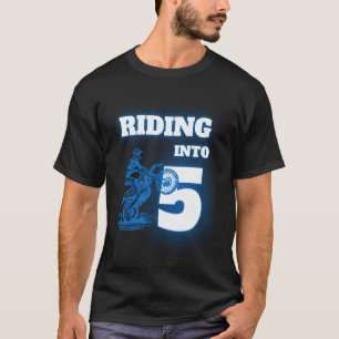 Riding Into 5 Year Old 5th Dirt Bike Birthday Part T-Shirt