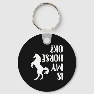 Riding Is My Horse Ok Equestrian Arabian Dressage Keychain