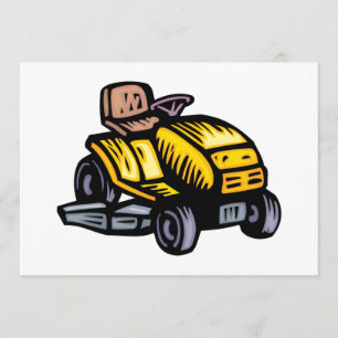 Riding Lawn Mower Invitations