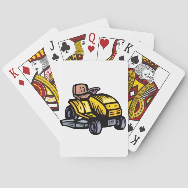 Riding Lawn Mower Playing Cards (Back)