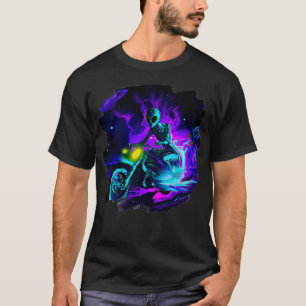 Riding Motorcycle Dirt Bike in Space s Biker T-Shirt