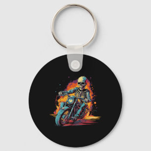 Riding Motorcycle Halloween Costume Biker Keychain
