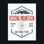 Riding Mountain National Park Canada Distressed Postcard<br><div class="desc">Riding Mountain National Park Distressed Badge with unique park themed maple leaf design.</div>
