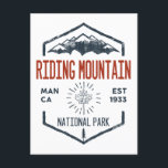 Riding Mountain National Park Canada Distressed Postcard<br><div class="desc">Riding Mountain National Park Distressed Badge with unique park themed maple leaf design.</div>